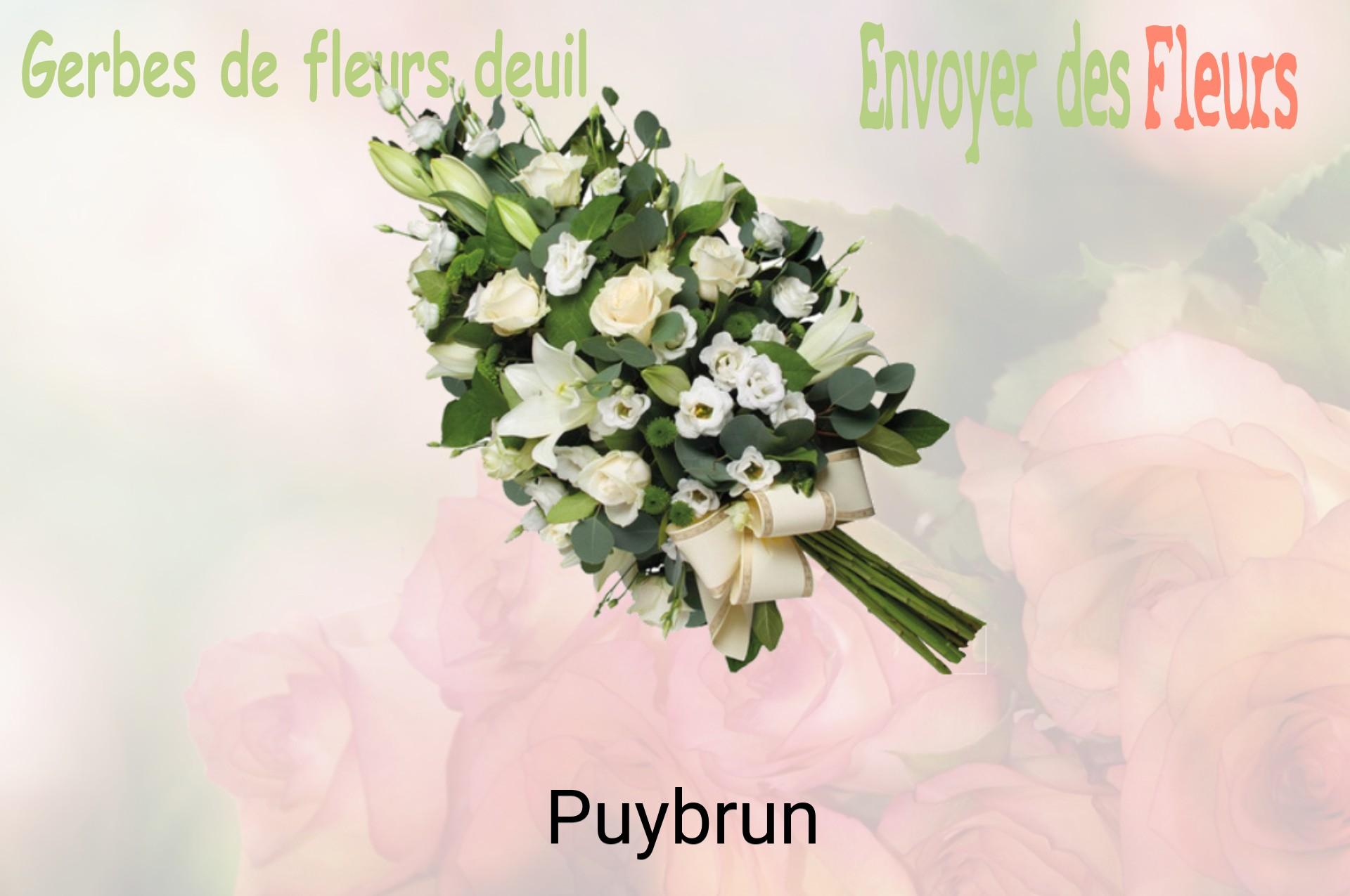 Gerbe de fleurs de deuil livrée à Puybrun